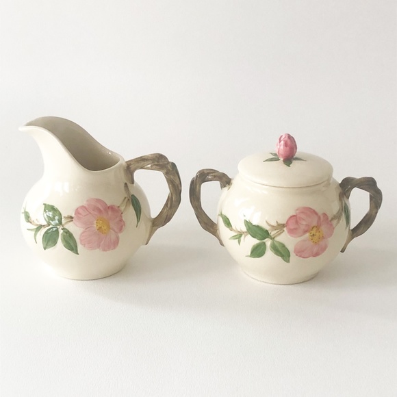 Vintage Franciscan Desert Rose Creamer & Sugar Set - Picture 2 of 14